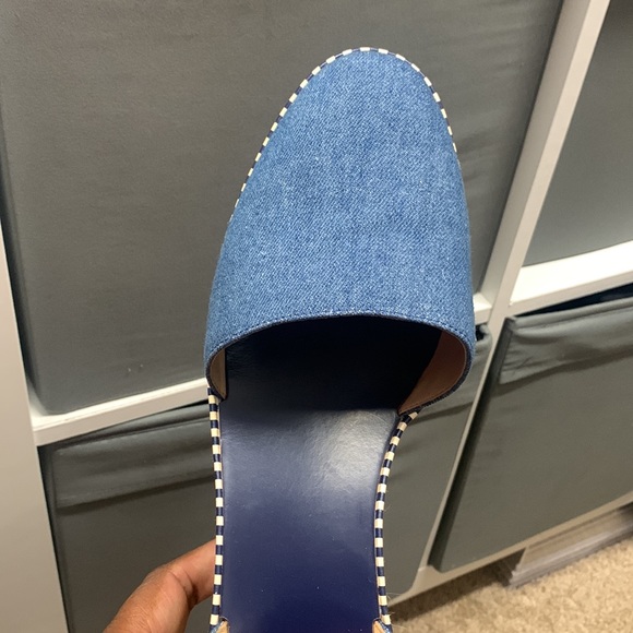 Markdown!!!!New Tory Burch Dandy Denim Wedge Platform Espadrilles - Picture 4 of 8